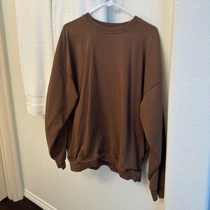 Brandy Melville Brown Oversized Crewneck